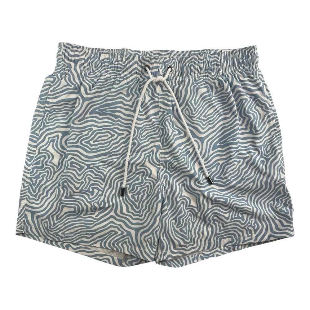Bugatchi Men's Swim Trunks in Carolina Blue/White JXM212M40 Size Medium $129 NWT